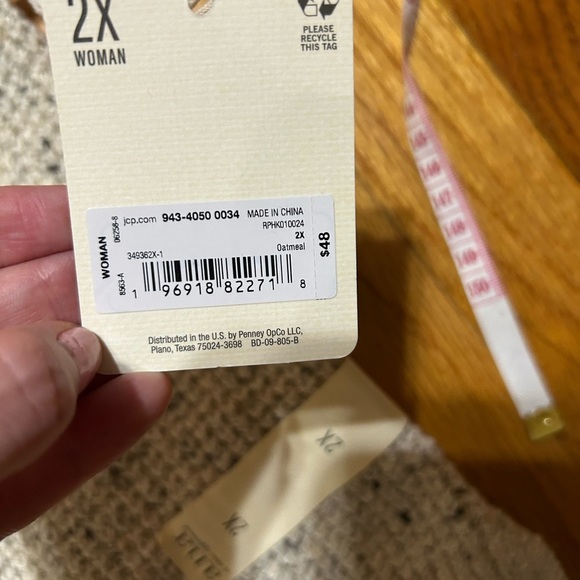 a.n.a Women’s Cozy  Y Neck Long Sleeve Pullover Chunky Knit Sweater Size 2X - Picture 9 of 12